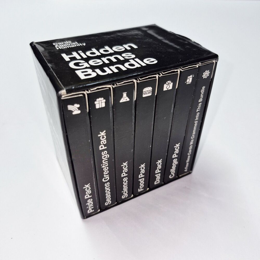 Cards Against Humanity Hidden Gems Bundle 6 Themed Packs Complete EUC 17+ Age